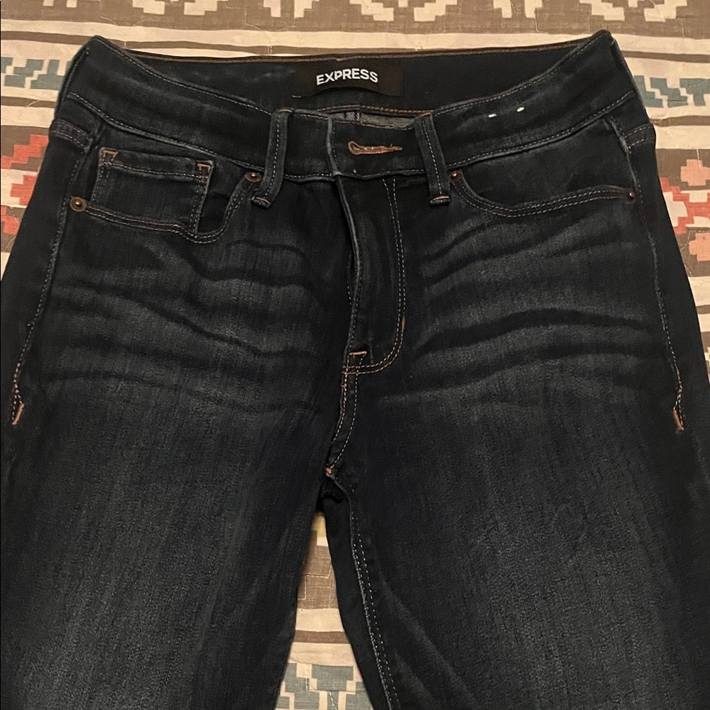 Express Women's Deep Indigo Skinny Jeans